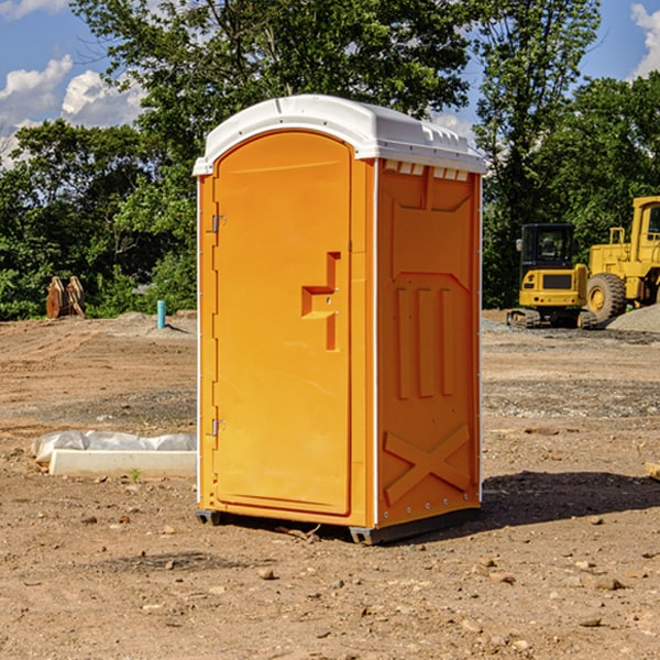 how often are the portable restrooms cleaned and serviced during a rental period in Pinewood South Carolina